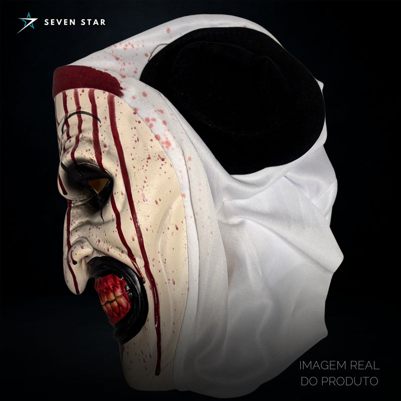 Máscara Cinematográfica Art The Clown Terrifier – Edição Realista Seven Star Cosplay Premium
