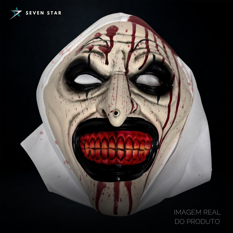 Máscara Cinematográfica Art The Clown Terrifier – Edição Realista Seven Star Cosplay Premium