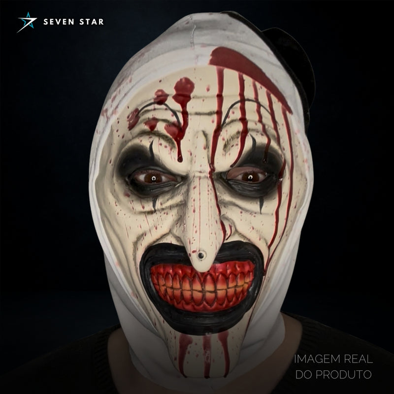 Máscara Cinematográfica Art The Clown Terrifier – Edição Realista Seven Star Cosplay Premium