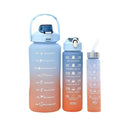 Kit de Garrafas de Água Motivacionais 2000ml + 900ml + 300ml - Seven Star