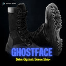 Botas Ghostface Táticas  – Cano Alto, Couro Reforçado e Zíper Lateral