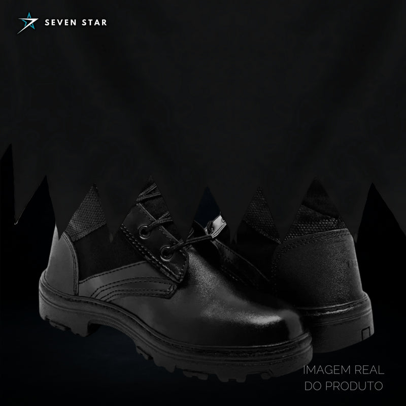 Botas Ghostface Táticas  – Cano Alto, Couro Reforçado e Zíper Lateral