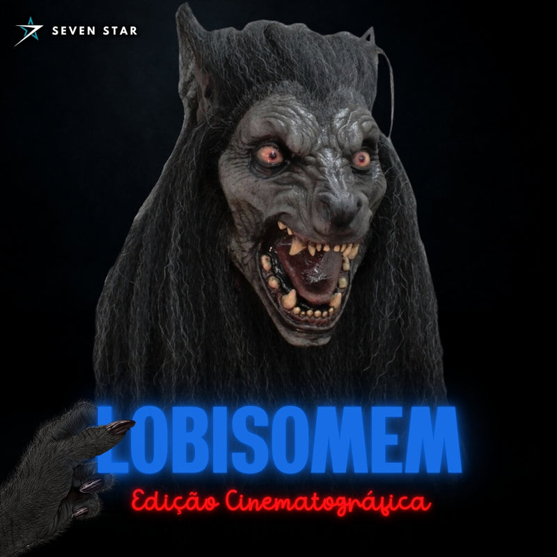 Máscara e Luvas Lobisomem Realista – Edição Cinematográfica Seven Star Cosplay Premium
