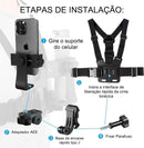 Suporte esportivo para celular com alça de peitoral - Seven Star