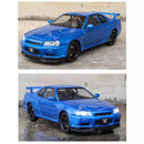 Réplica do Nissan Skyline GTR R34 1:24 Brian O'Conner - Velozes e Furiosos - Seven Star