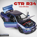 Réplica do Nissan Skyline GTR R34 1:24 Brian O'Conner - Velozes e Furiosos - Seven Star