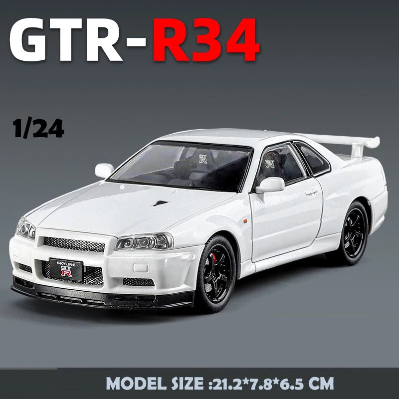 Réplica do Nissan Skyline GTR R34 1:24 Brian O'Conner - Velozes e Furi