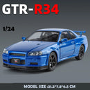 Réplica do Nissan Skyline GTR R34 1:24 Brian O'Conner - Velozes e Furiosos - Seven Star