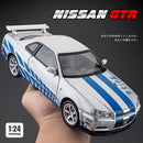 Réplica do Nissan Skyline GTR R34 1:24 Brian O'Conner - Velozes e Furiosos - Seven Star